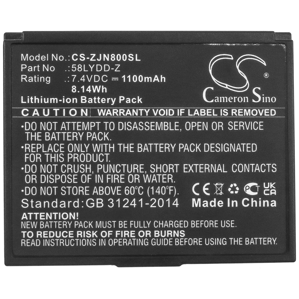 Batteria della stampante Zjiang CS-ZJN800SL