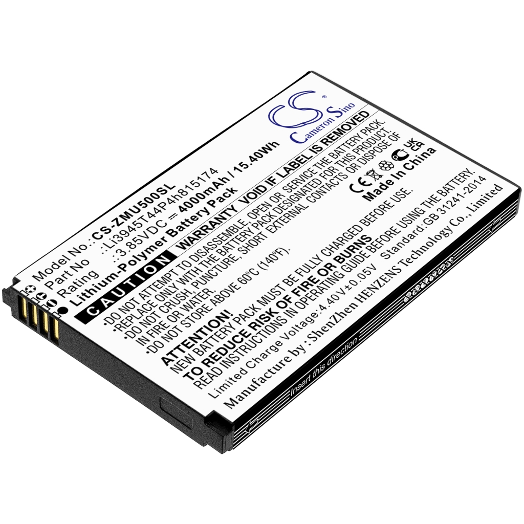 Sostituzione della batteria compatibile per ZTE LI3945T44P4H815174