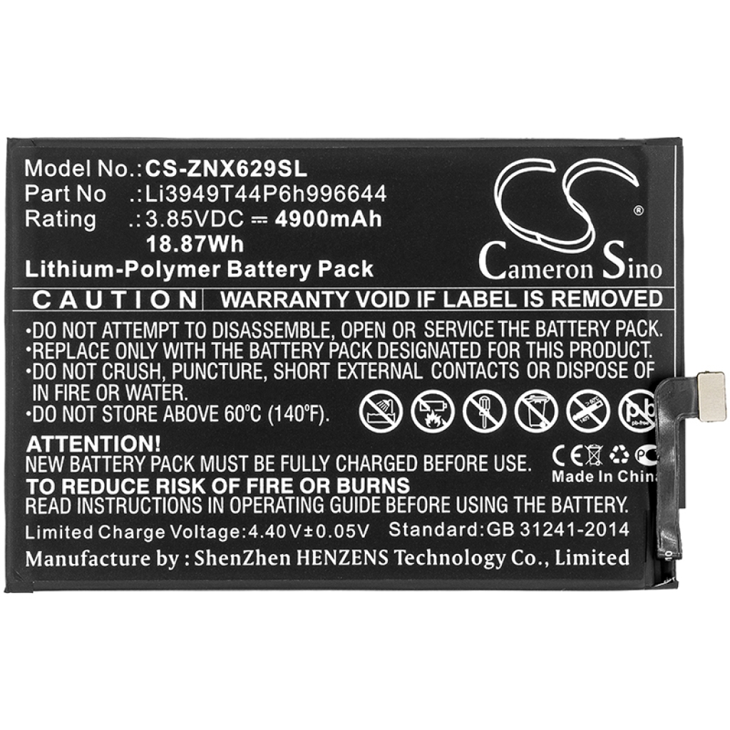 Sostituzione della batteria compatibile per Nubia LI3949T44P6H996644