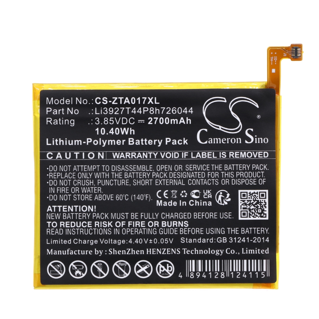 Sostituzione della batteria compatibile per ZTE LI3927T44P8H726044