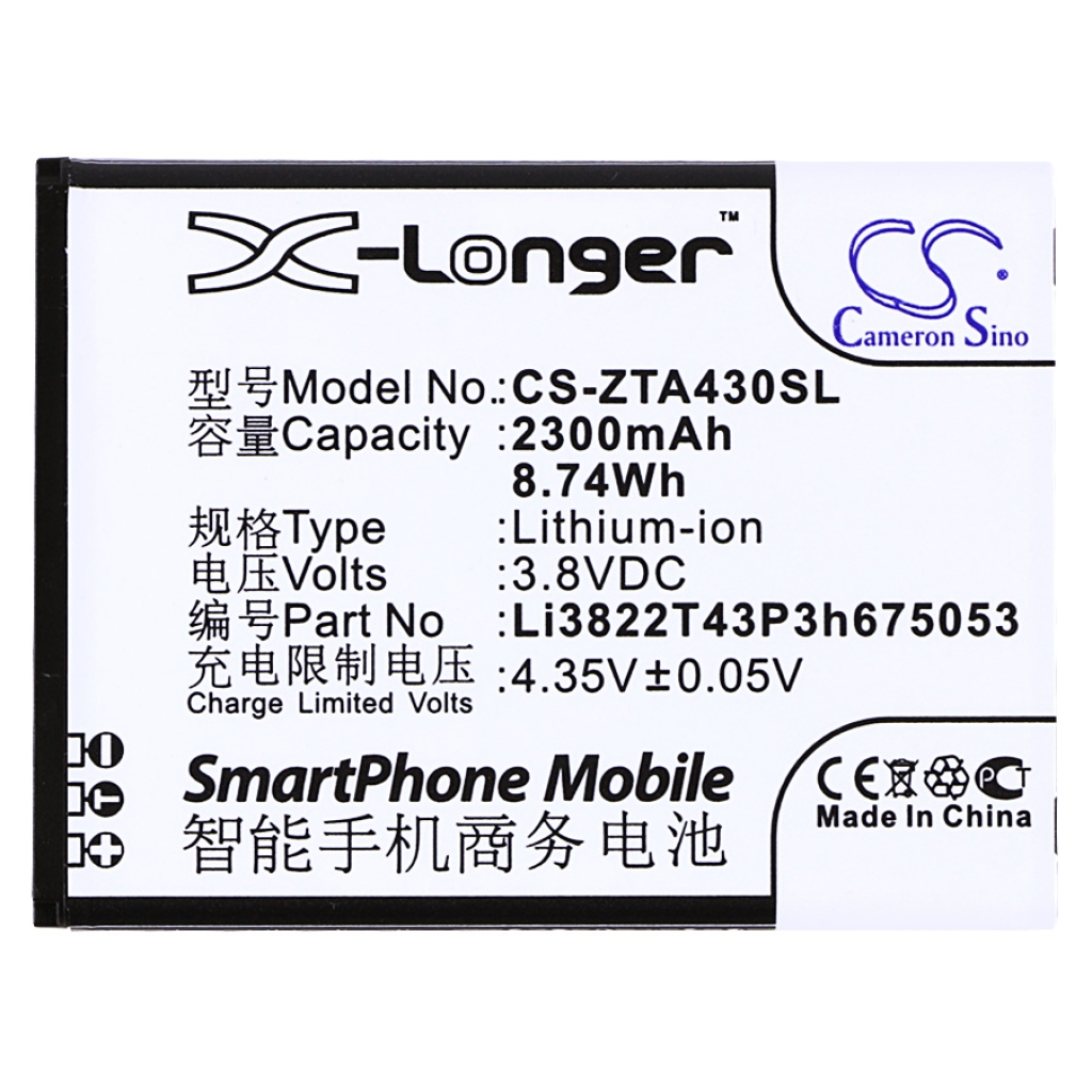 Batterie Sostituisce Li3822T43P3h675053
