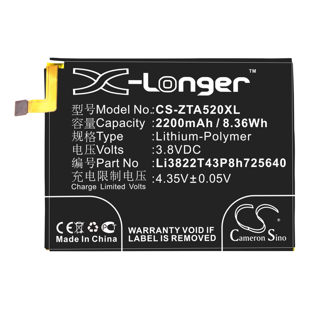 Batteria del telefono cellulare ZTE CS-ZTA520XL