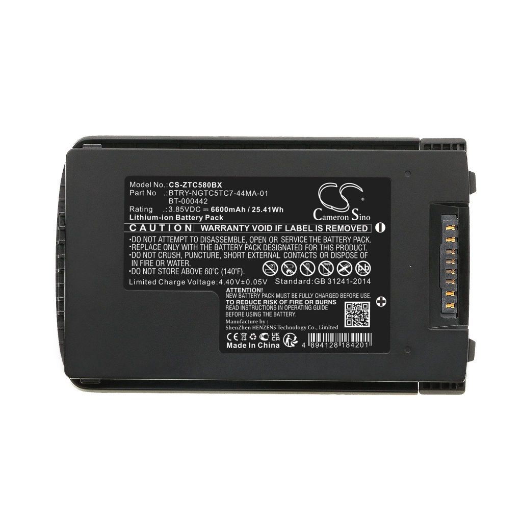 Codice a barre, batteria dello scanner Zebra CS-ZTC580BX