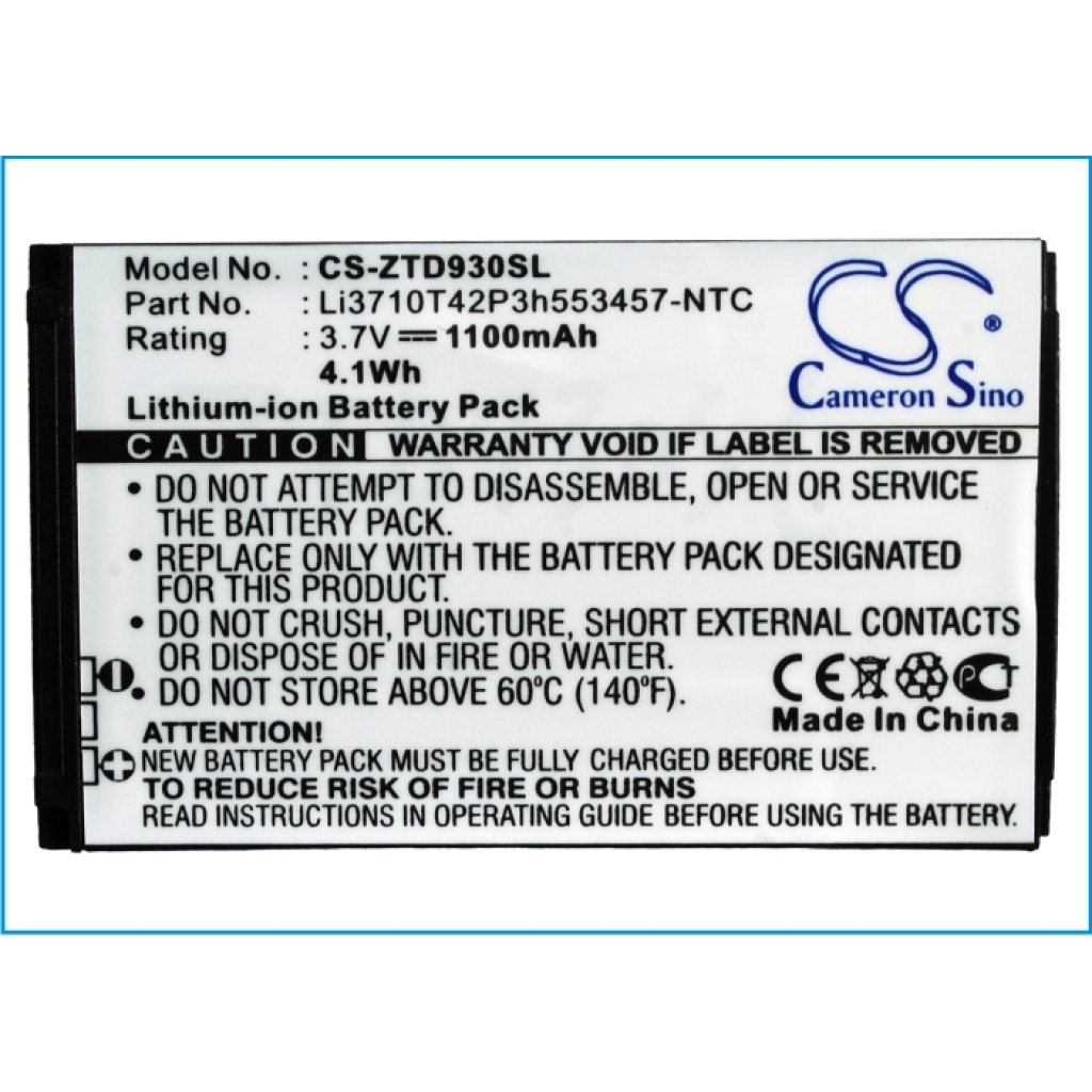 Sostituzione della batteria compatibile per Cricket LI3710T42P3H553457-NTC