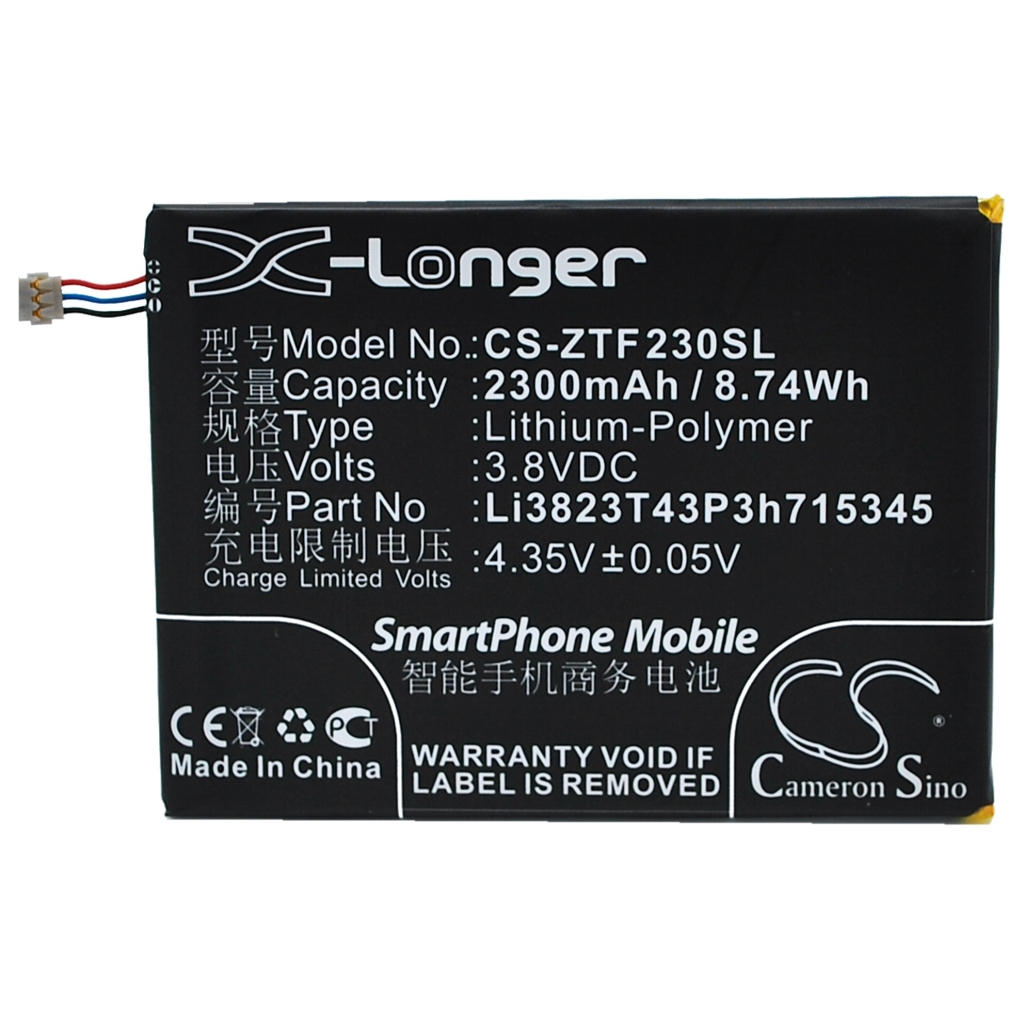 Sostituzione della batteria compatibile per ZTE LI3820T43P3H715345,LI3823T43P3H715345