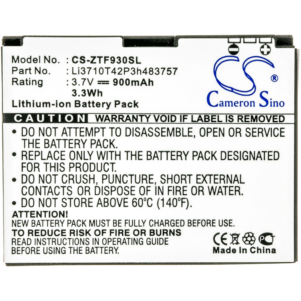 Batteria del telefono cellulare ZTE Z431 (CS-ZTF930SL)