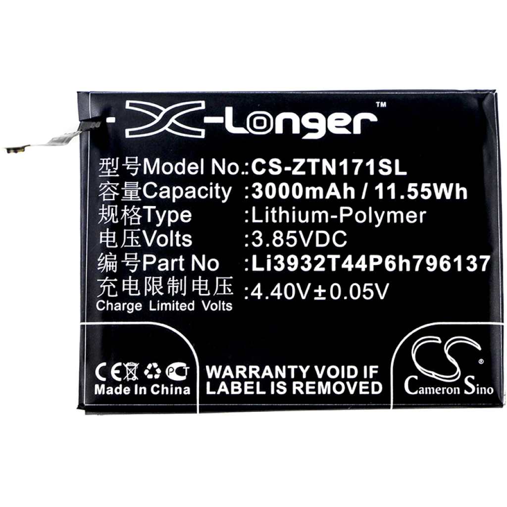Batteria del telefono cellulare ZTE NX569J (CS-ZTN171SL)
