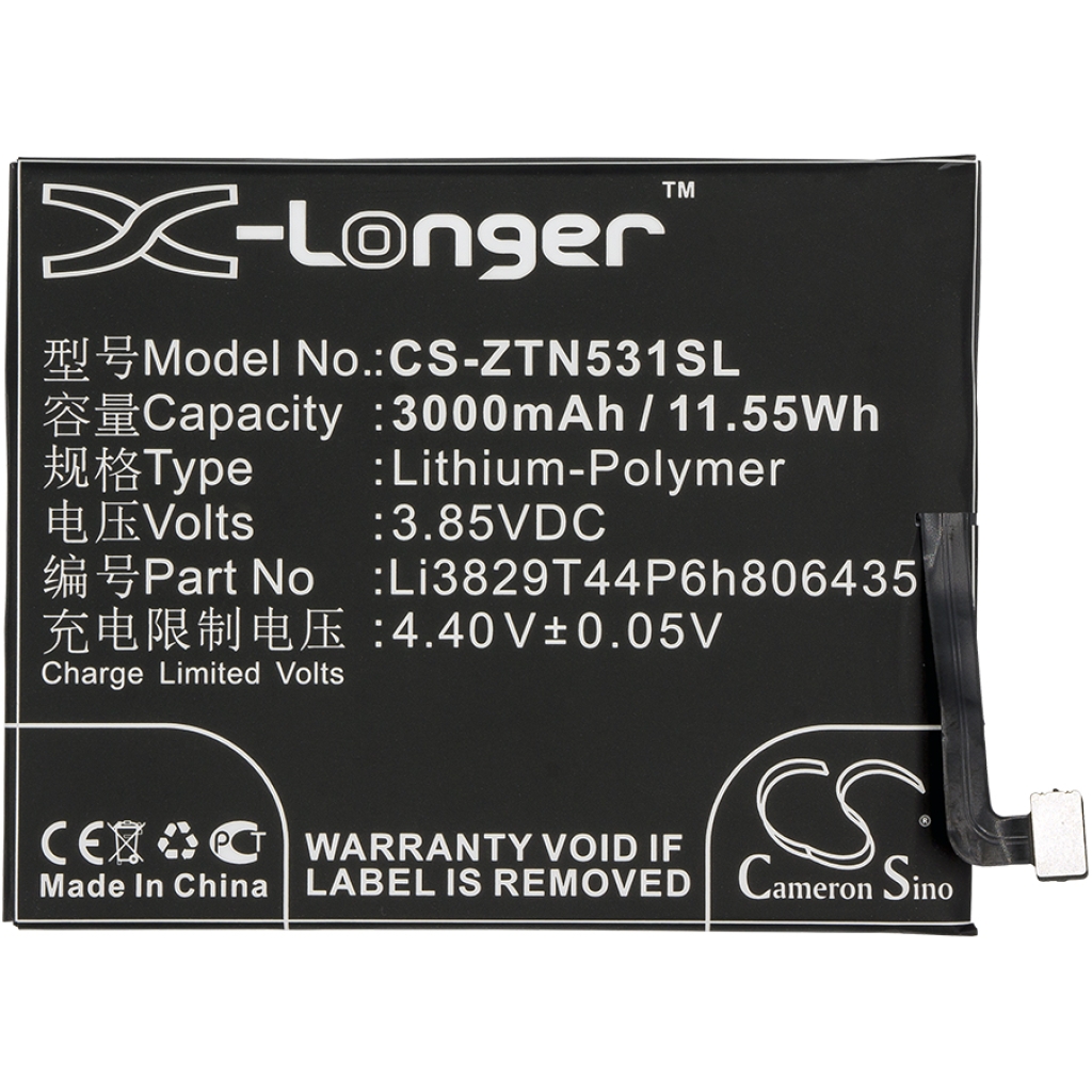 Batterie Sostituisce Li3829T44P6h806435