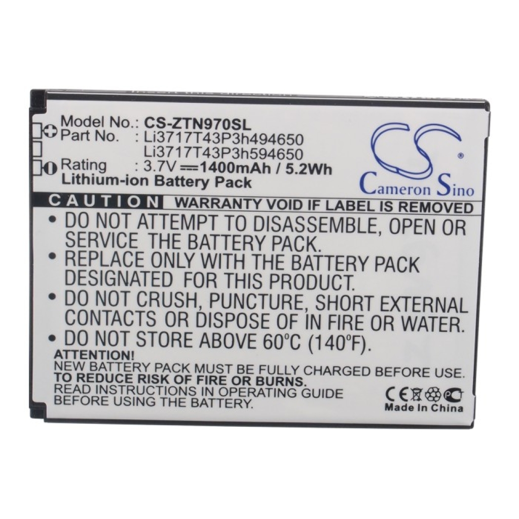 Batterie Sostituisce Li3717T43P3h594650