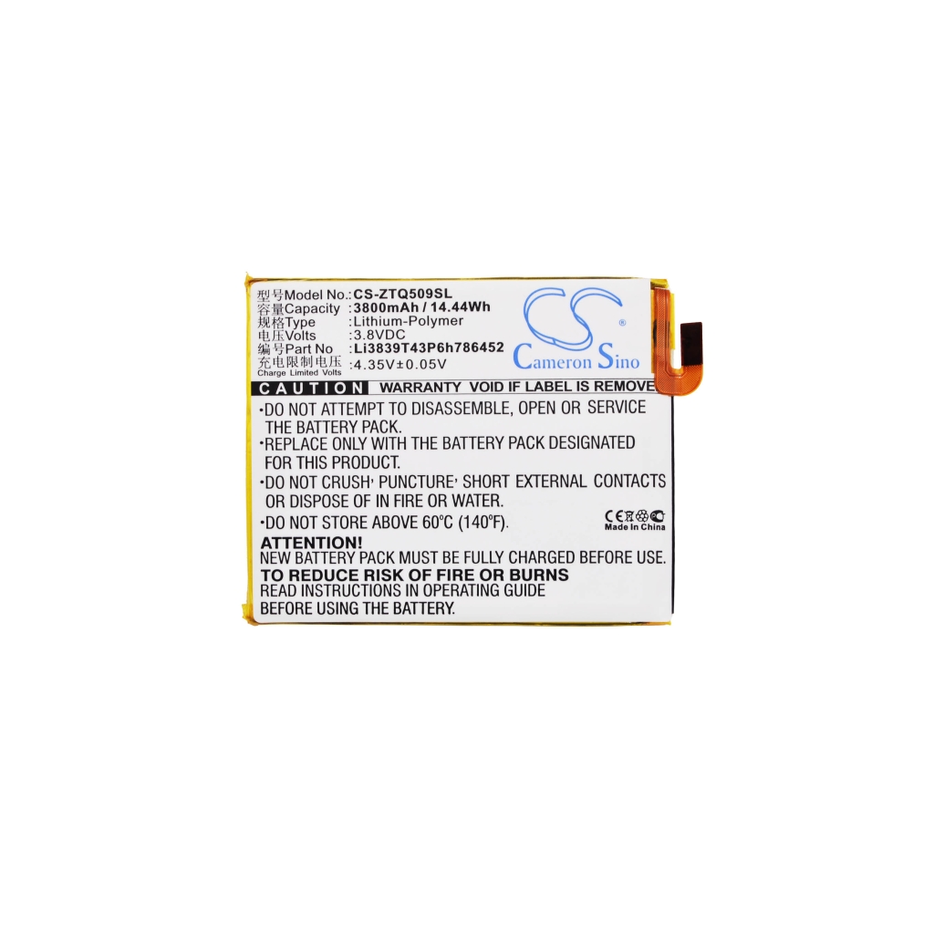 Batteria compatibile con ZTE CS-ZTQ509SL