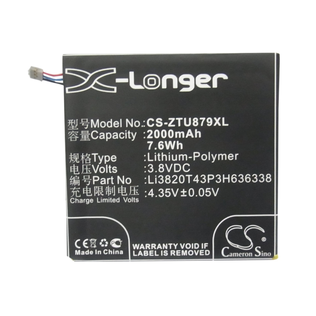 Batteria del telefono cellulare ZTE CS-ZTU879XL