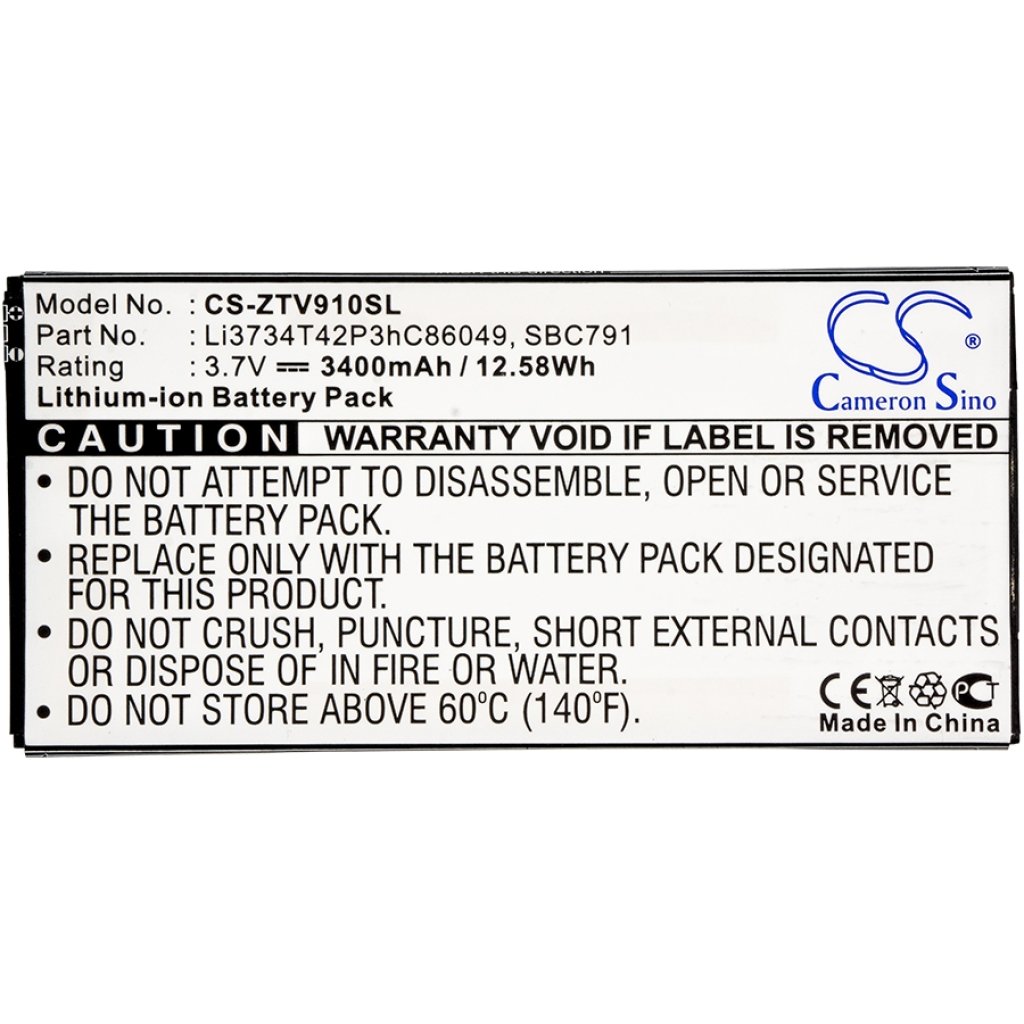 Batterie Sostituisce Li3734T42P3hC86049
