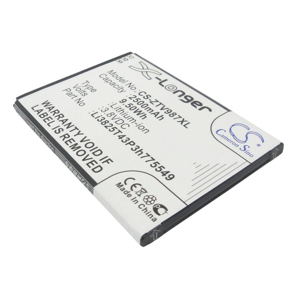 Batterie Batteria del telefono cellulare CS-ZTV987XL