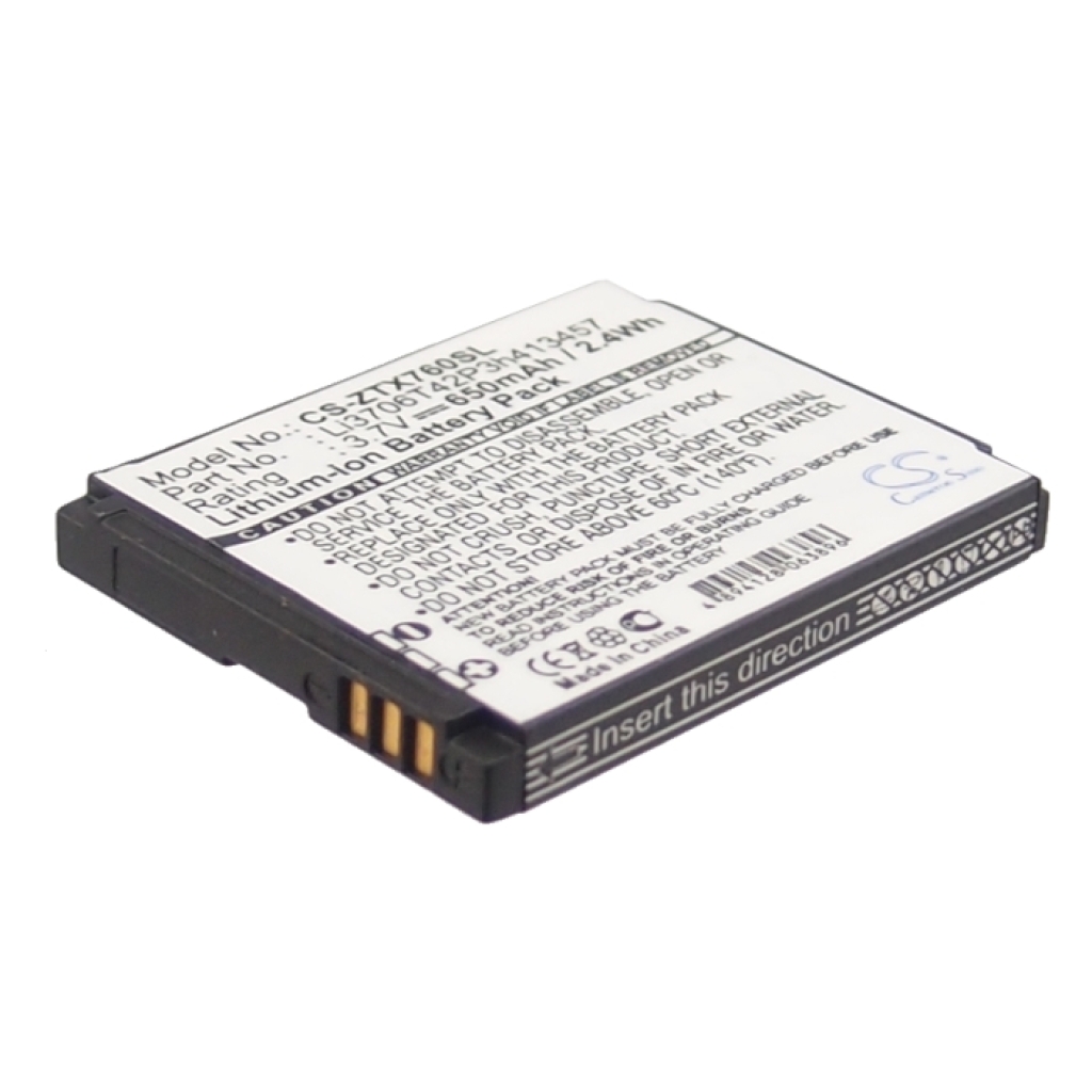 Batterie Batteria del telefono cellulare CS-ZTX760SL