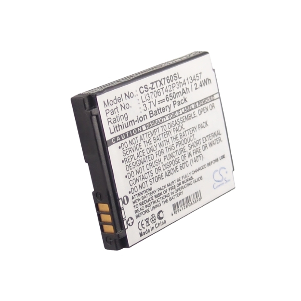 Batterie Batteria del telefono cellulare CS-ZTX760SL