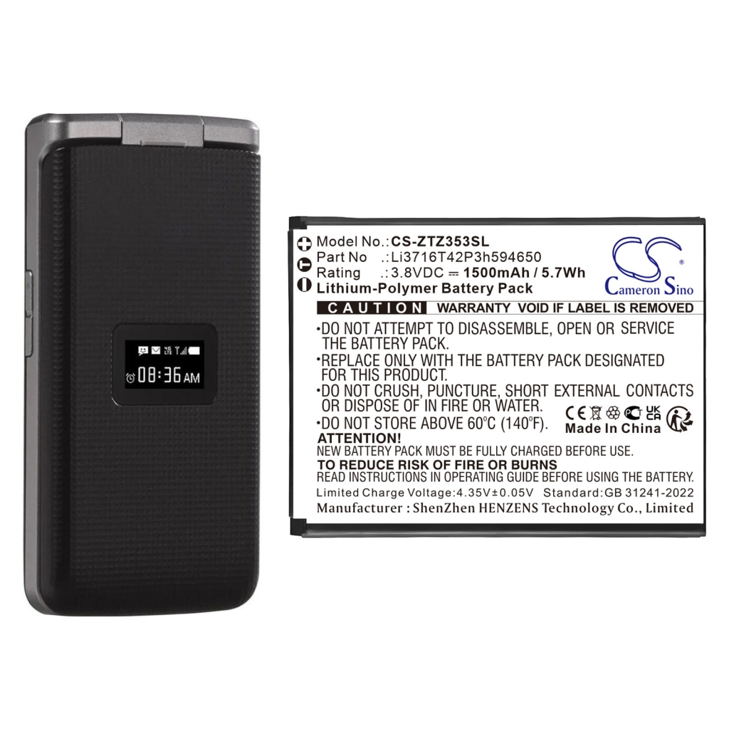 Batterie Sostituisce Li3818T43P3h594650