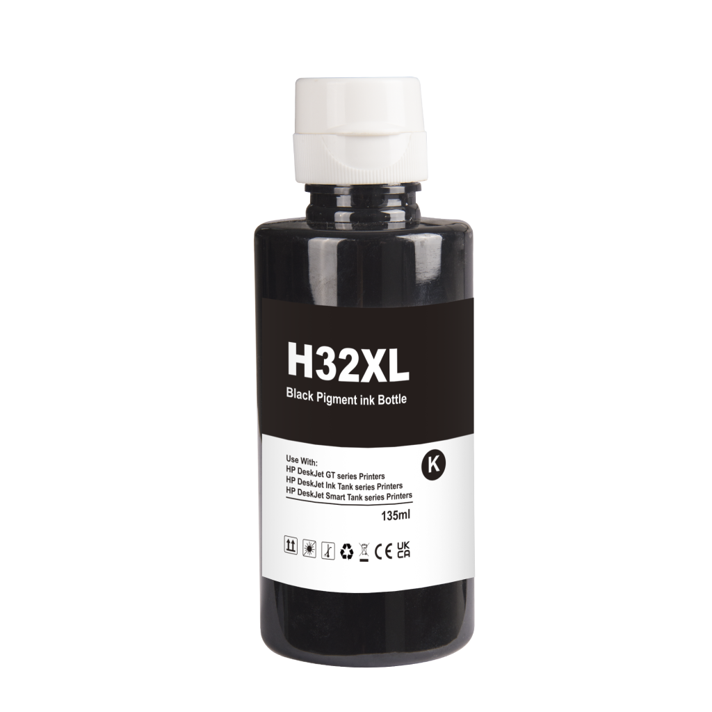 Compatibile con HP 32XLBK / 135ml Inchiostro Nero (Inchiostro di stampa)