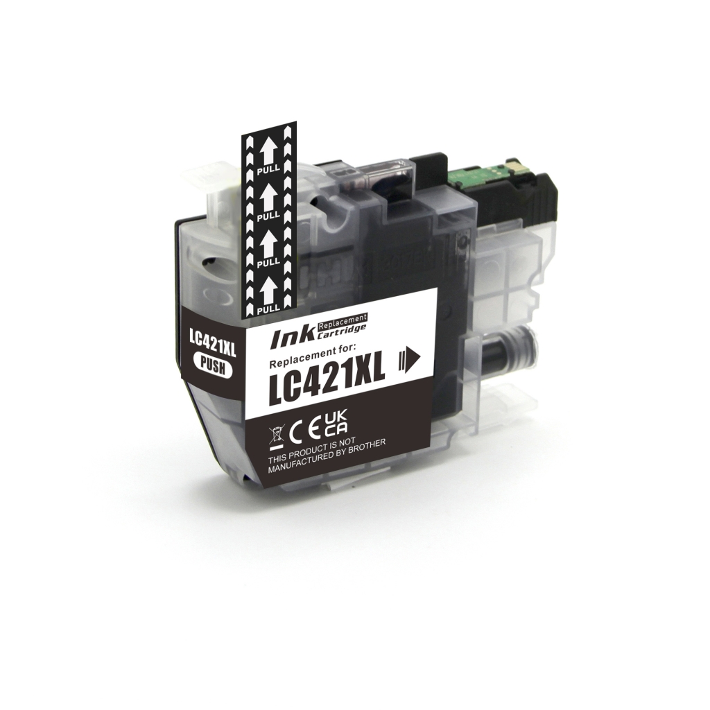 Compatible with Brother LC-421XL / 15ml Ink Black (Ink cartridges - Pigment)